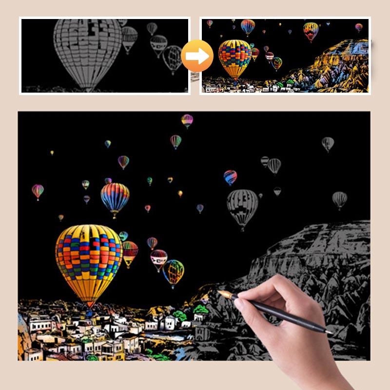 🎨4pcs Creative Scratch Paintings Set with Tool