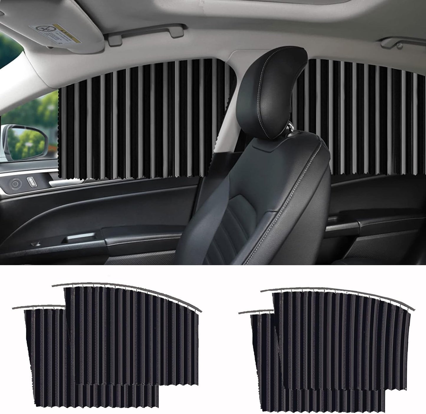 🚗🛡️Magnetic Track Universal Car Side Window Privacy Sunshade Curtain🛡️ Easy Install, Privacy Protection, Essential for Summer Drives!