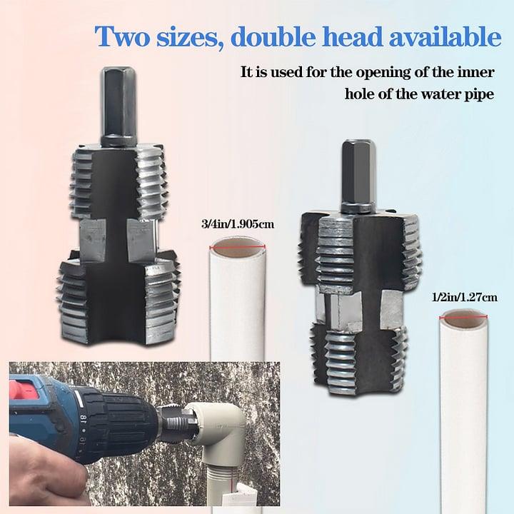 🔥Limited-time Special Offer🔥🛠️Electric Drill Compatible PVC Pipe Threader Kit with Various Die Sizes - Versatile Set, Plumbing Helper Extraordinaire!