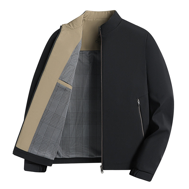 ✨Men's Standing Collar Zipper Casual Jacket