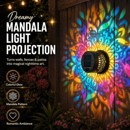 📢Last Day 50% Off🪐Solar-Powered Mandala Projector Light🌌✨