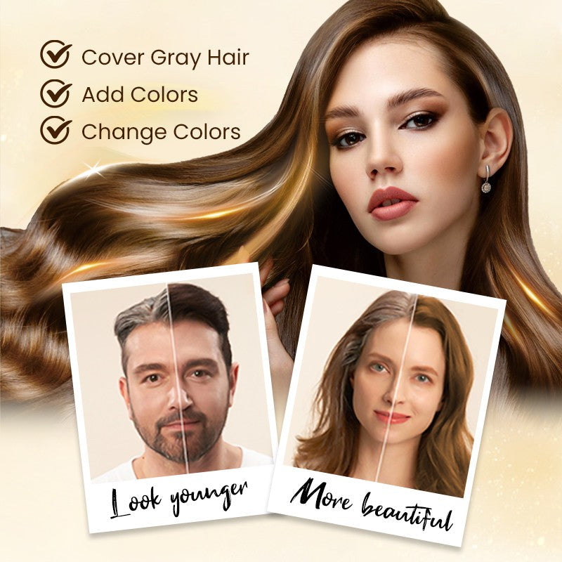 🌈Long Lasting Natural Hair Dye Shampoo🧴 | UV Protection + Color Lock | Gradual Gray Coverage