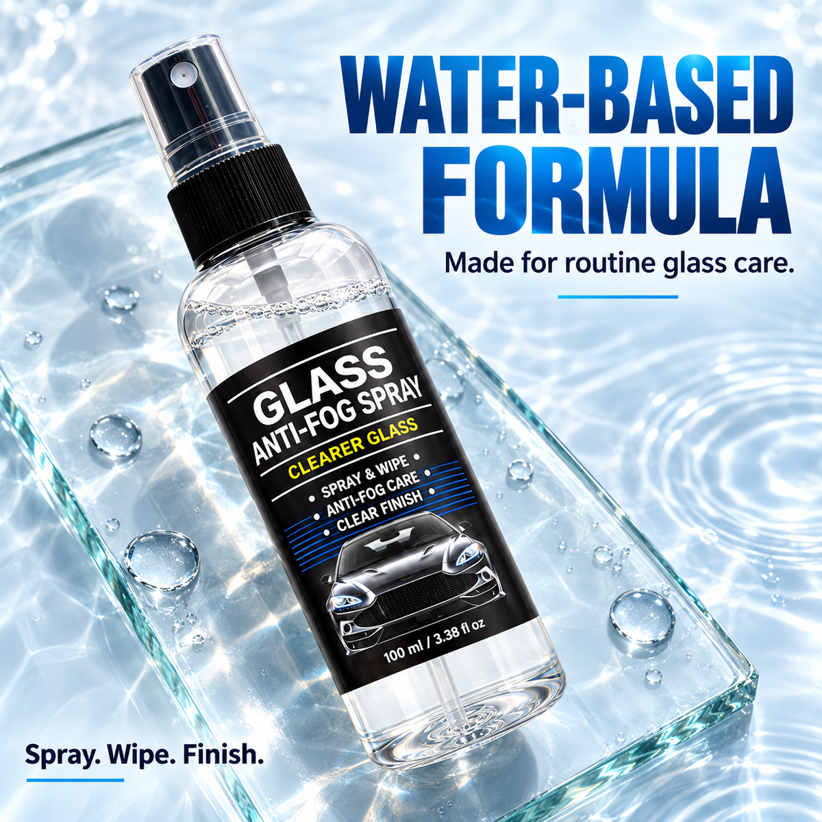 Glass Anti-Fog Spray for Car Windows & Windshields