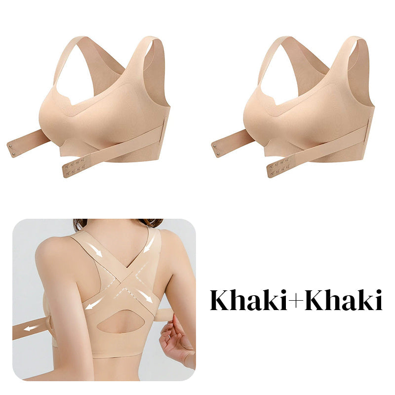 💕Women's Front Closure Seamless Back Support Posture Bra🎁