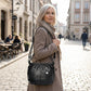 Casual Pleated Bucket Soft Leather Handbag Shoulder Bag
