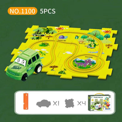 🔥Today get more cars 🚗🚗🚗Children's Educational Puzzle Track Car Play Set