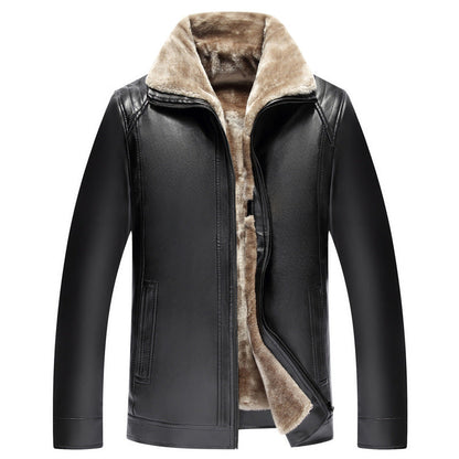 Ideal gift - Men‘s Quilted Faux Leather Jacket