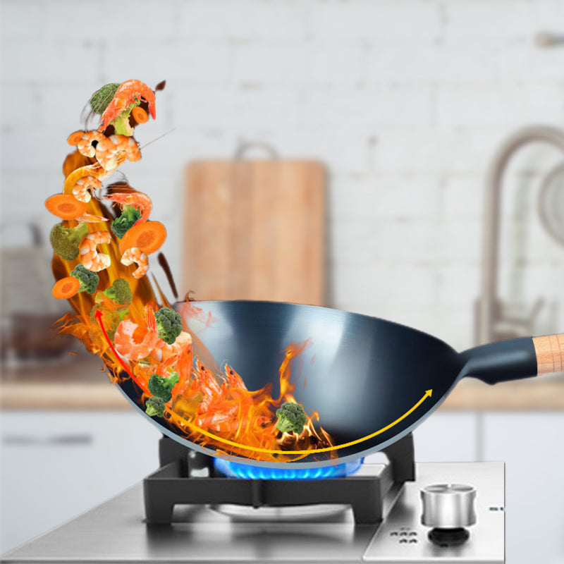 🍳Uncoated Non-Stick Iron Wok