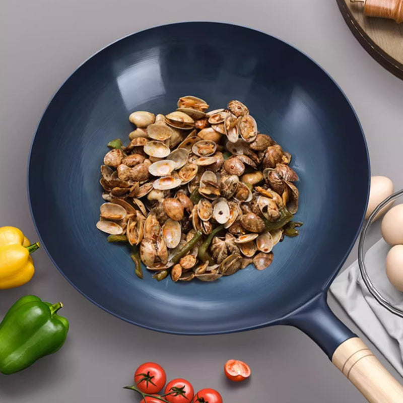 🍳Uncoated Non-Stick Iron Wok