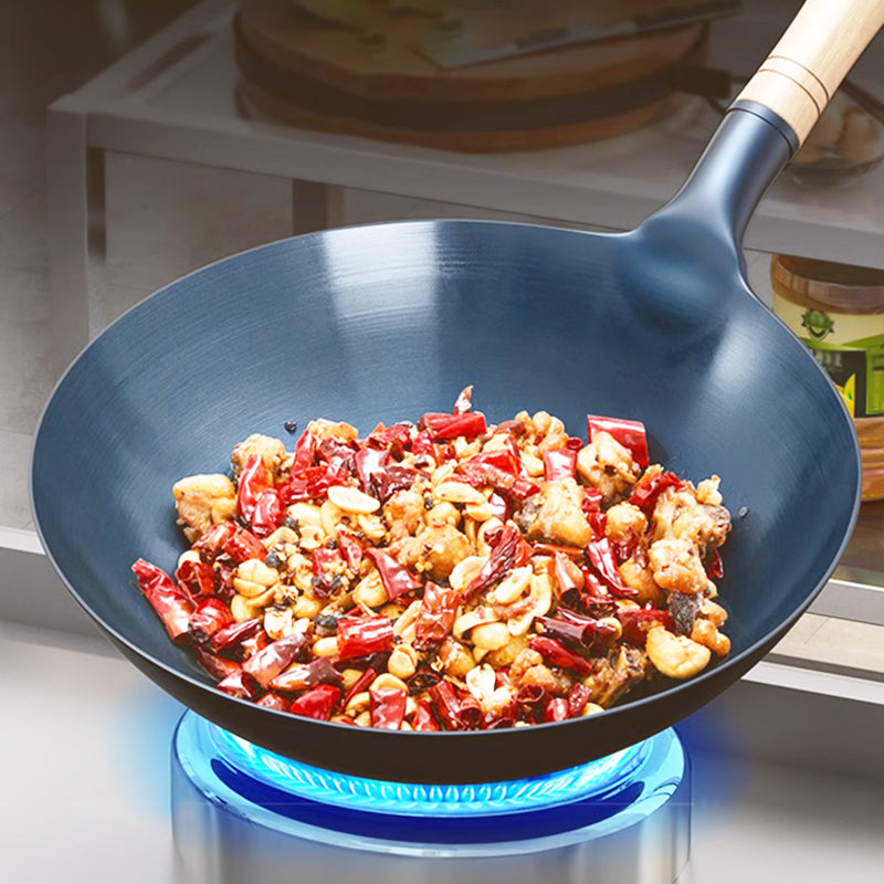 🍳Uncoated Non-Stick Iron Wok