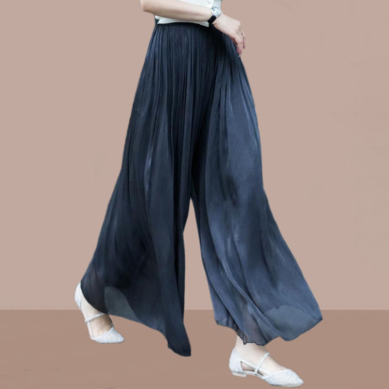 🔥Hot Sale 49% Off🔥Glazed Ice Silk Floor-Length Wide-Leg Culottes