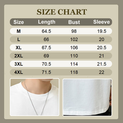 Men's Summer Relaxed Fit Crew Neck T-Shirt