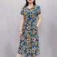 Plus Size Summer Elegant Dress for Middle-Aged Women