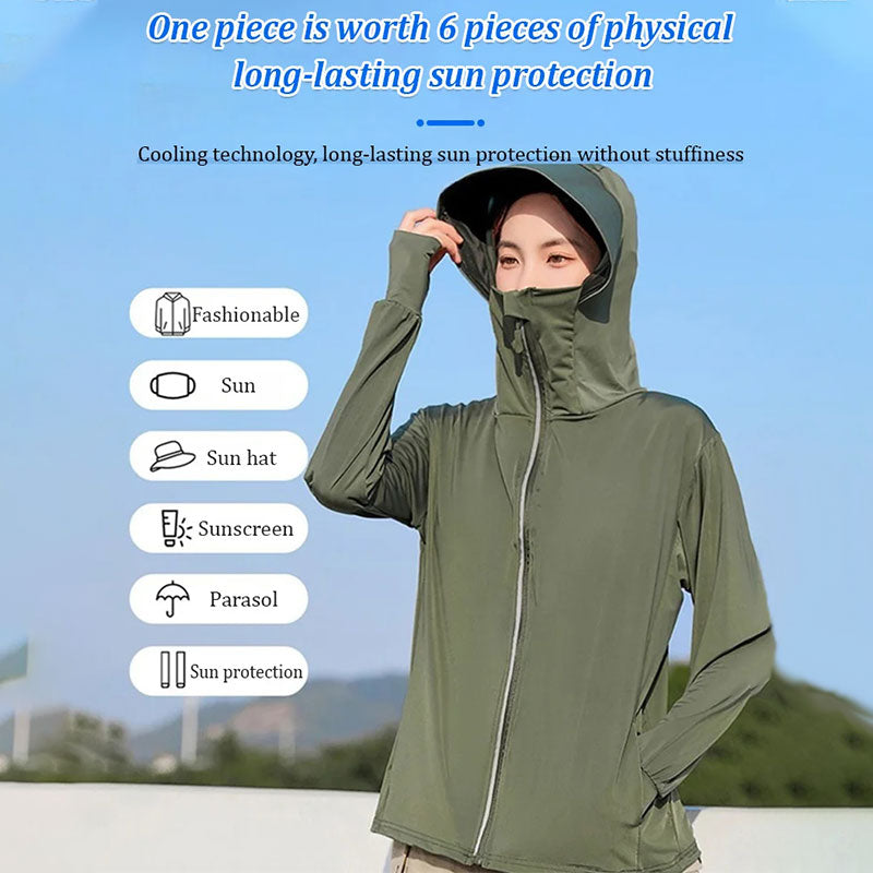 ✨Summer Essentials🌞UPF50+ Breathable Hooded Long Sleeve Sun Protection Jacket💕