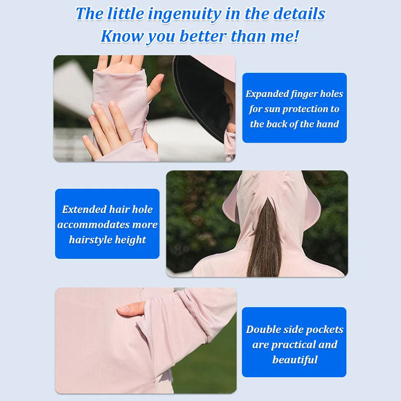 ✨Summer Essentials🌞UPF50+ Breathable Hooded Long Sleeve Sun Protection Jacket💕