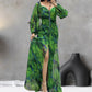 🎉🛍️Mother's Day 50% OFF💃Women's Mixed Colors Strapless Pleated Front Split Dress