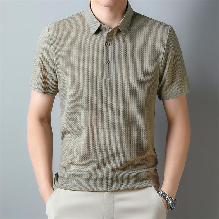 🎁Hot Sale 49% OFF⏳New Silk Business Casual Solid Color T-shirt