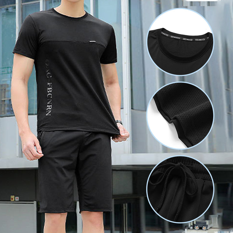 🎁Hot Sale 50% OFF👕Men's Fashion Quick-Dry Breathable Two Piece Set🩳