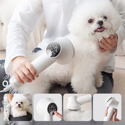 🎁HOT SALE ⏳Low Noise Pet Hair Dryer with Slicker Brush