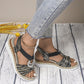 2024 New Design👡Women's Fashion Open-toe Wedge Sandals with Elastic Strap