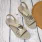 2024 New Design👡Women's Fashion Open-toe Wedge Sandals with Elastic Strap