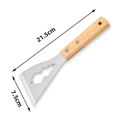 Multifunction Putty Knife with Wooden Handle