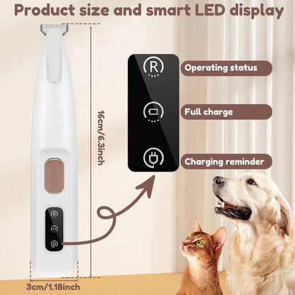 😻Waterproof Rechargeable Pet Shaver with LED Light