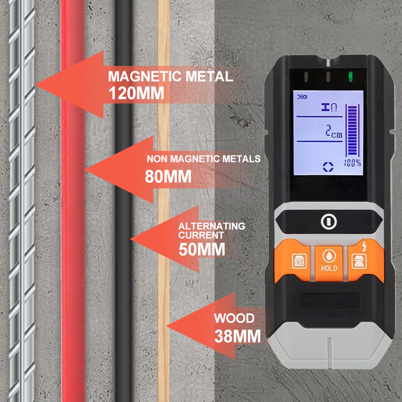 4-in-1 Wall Detector with Digital Display