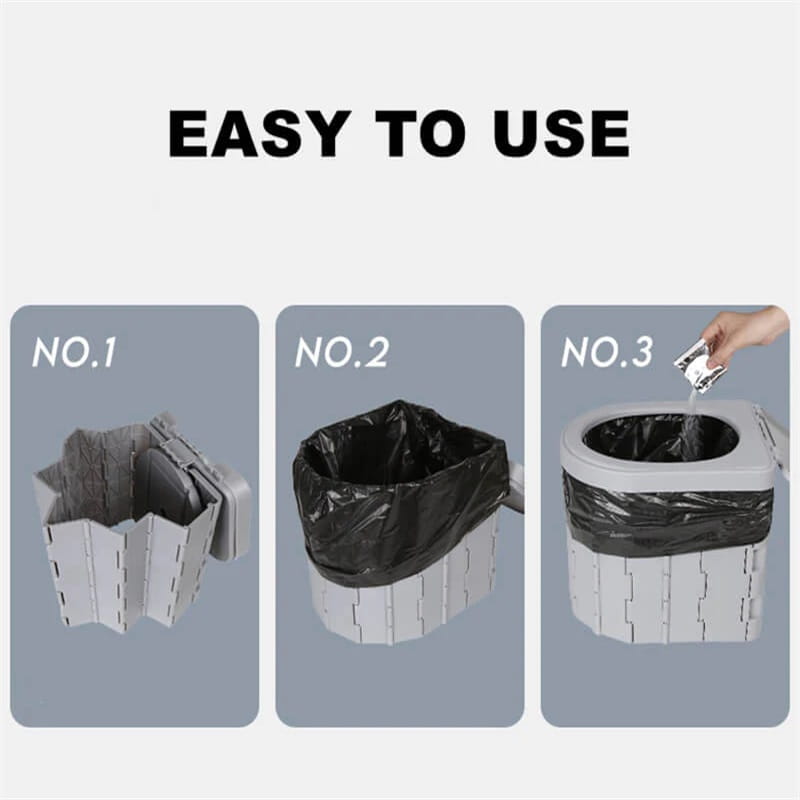 ⏳Time-Limited Special⏰Portable Outdoor Folding Toilet – 300lb Capacity, Odor-Proof, Multi-Use