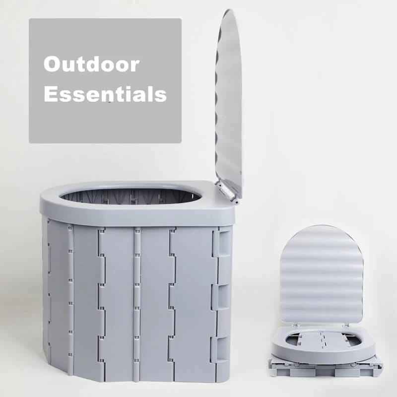 ⏳Time-Limited Special⏰Portable Outdoor Folding Toilet – 300lb Capacity, Odor-Proof, Multi-Use
