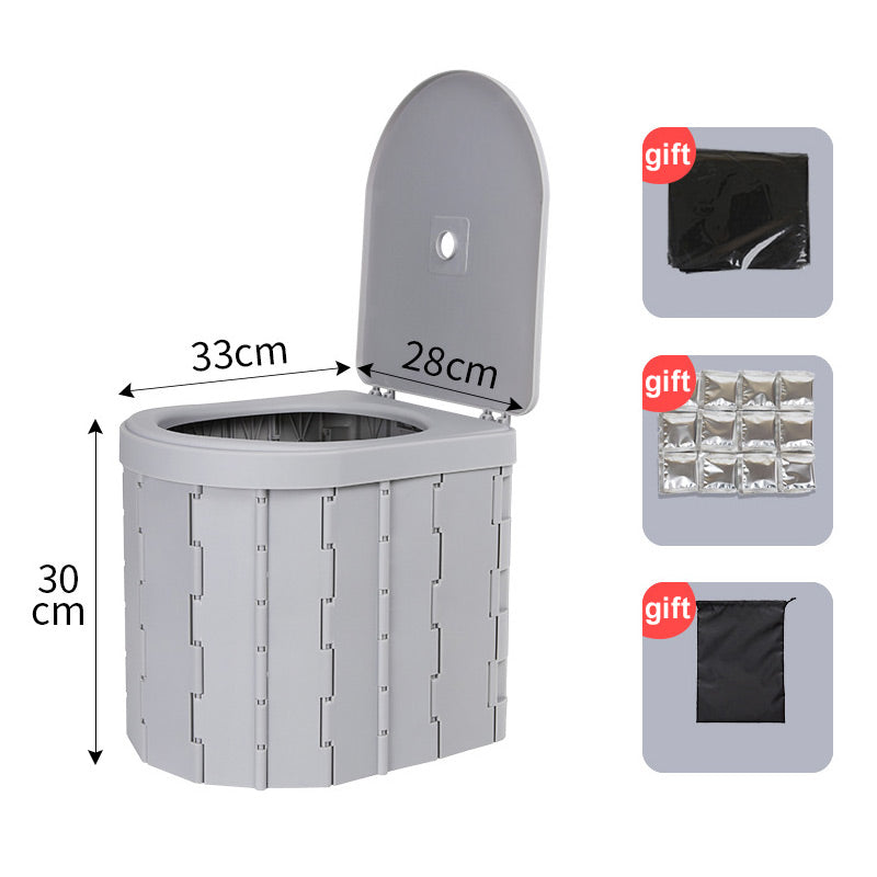 ⏳Time-Limited Special⏰Portable Outdoor Folding Toilet – 300lb Capacity, Odor-Proof, Multi-Use