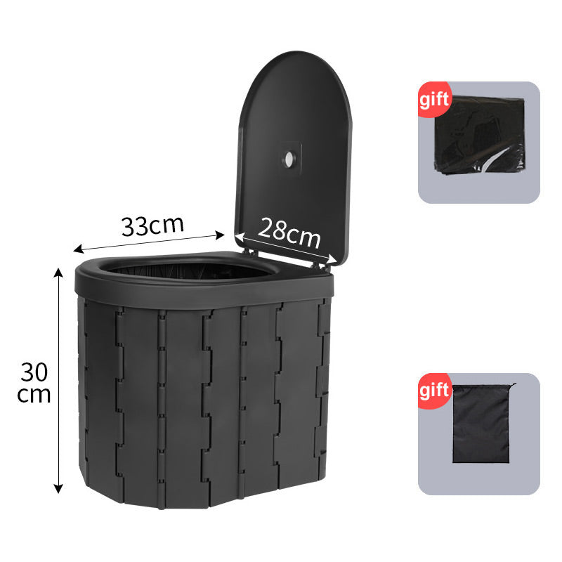 ⏳Time-Limited Special⏰Portable Outdoor Folding Toilet – 300lb Capacity, Odor-Proof, Multi-Use
