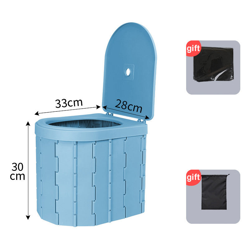 ⏳Time-Limited Special⏰Portable Outdoor Folding Toilet – 300lb Capacity, Odor-Proof, Multi-Use
