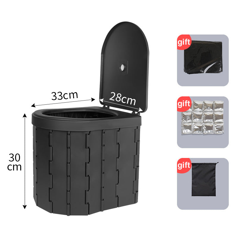 ⏳Time-Limited Special⏰Portable Outdoor Folding Toilet – 300lb Capacity, Odor-Proof, Multi-Use