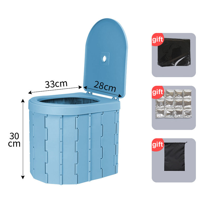 ⏳Time-Limited Special⏰Portable Outdoor Folding Toilet – 300lb Capacity, Odor-Proof, Multi-Use