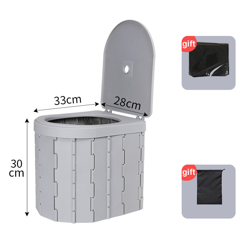 ⏳Time-Limited Special⏰Portable Outdoor Folding Toilet – 300lb Capacity, Odor-Proof, Multi-Use