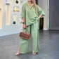 💥50% OFF & Free Shipping💃Women's 2 Piece Outfits Oversized Top & Wide Leg Pants