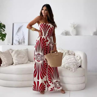 🦋HOT SALE 50% OFF💕Off-Shoulder Sleeveless Jumpsuit with Wide Legs