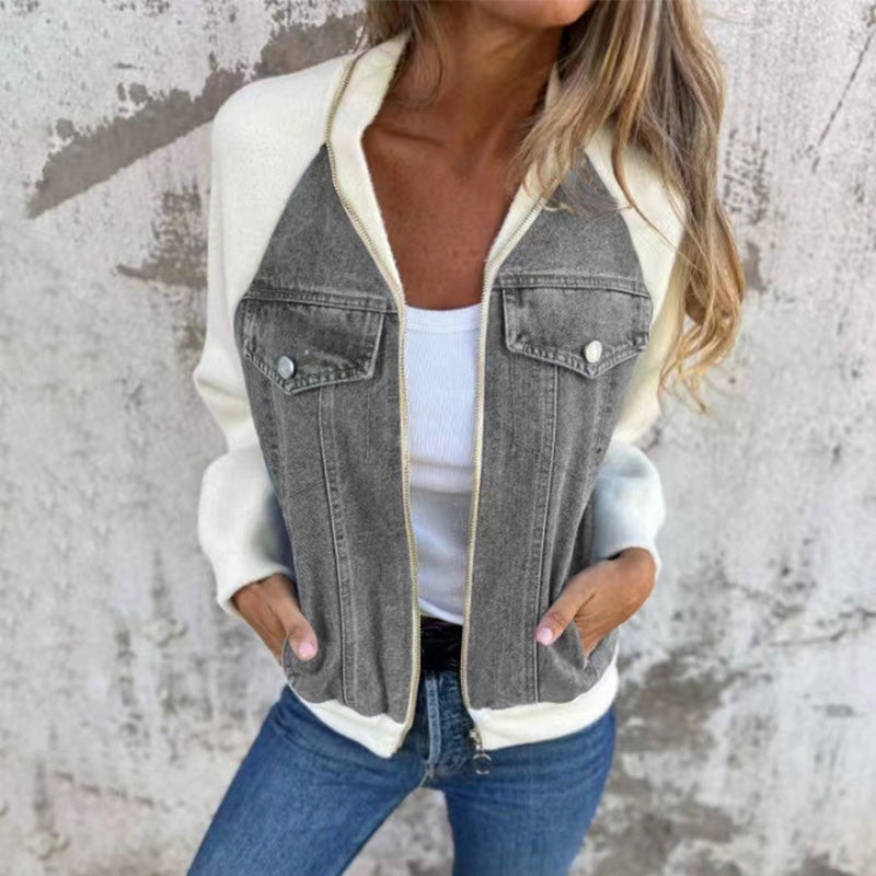 🔥New Fashion Women's Creative Denim Splicing Jacket