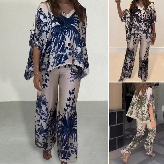 💕HOT SALE 60% OFF💕Women's Casual Botanical Print 2-Piece Set