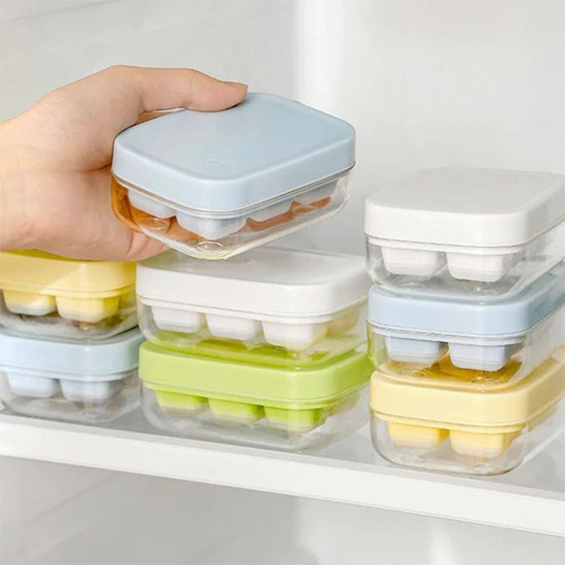 Mini ice cube tray with 6 compartments, food-safe and easy to remove