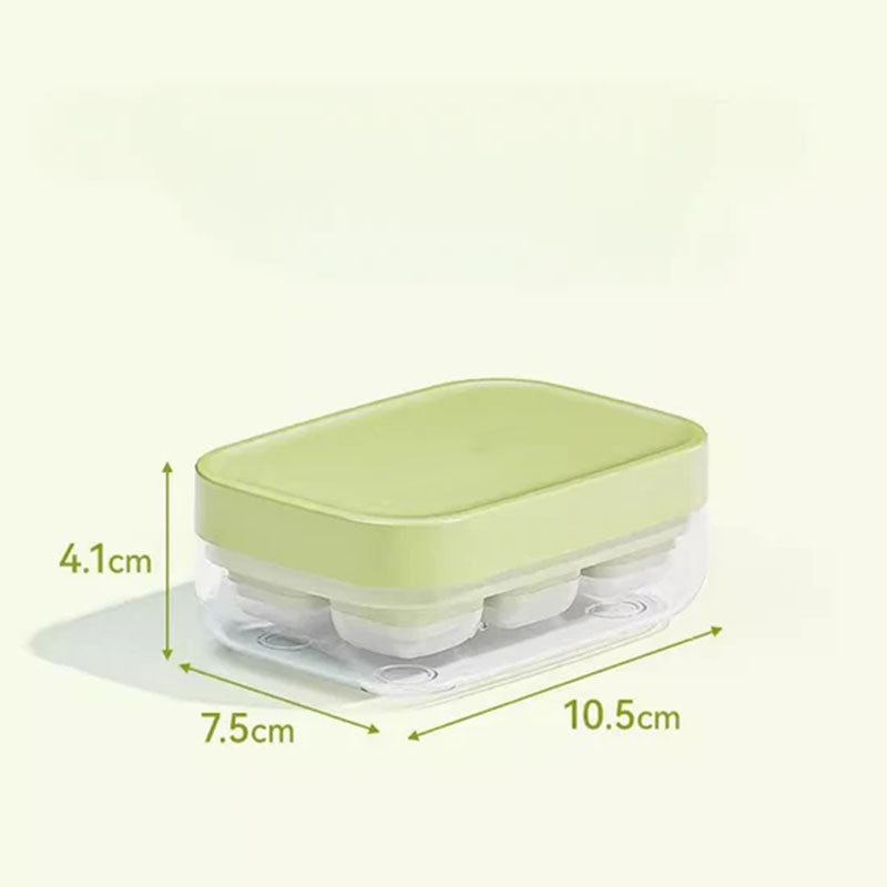 Mini ice cube tray with 6 compartments, food-safe and easy to remove