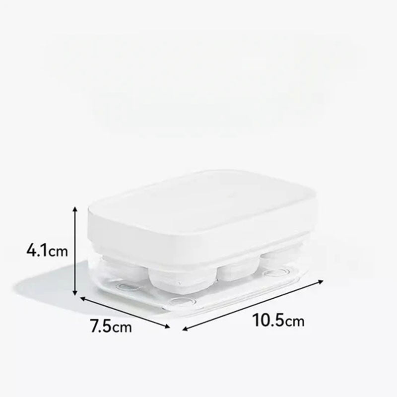 Mini ice cube tray with 6 compartments, food-safe and easy to remove
