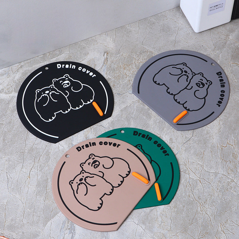 Cartoon anti-odor floor drain cover