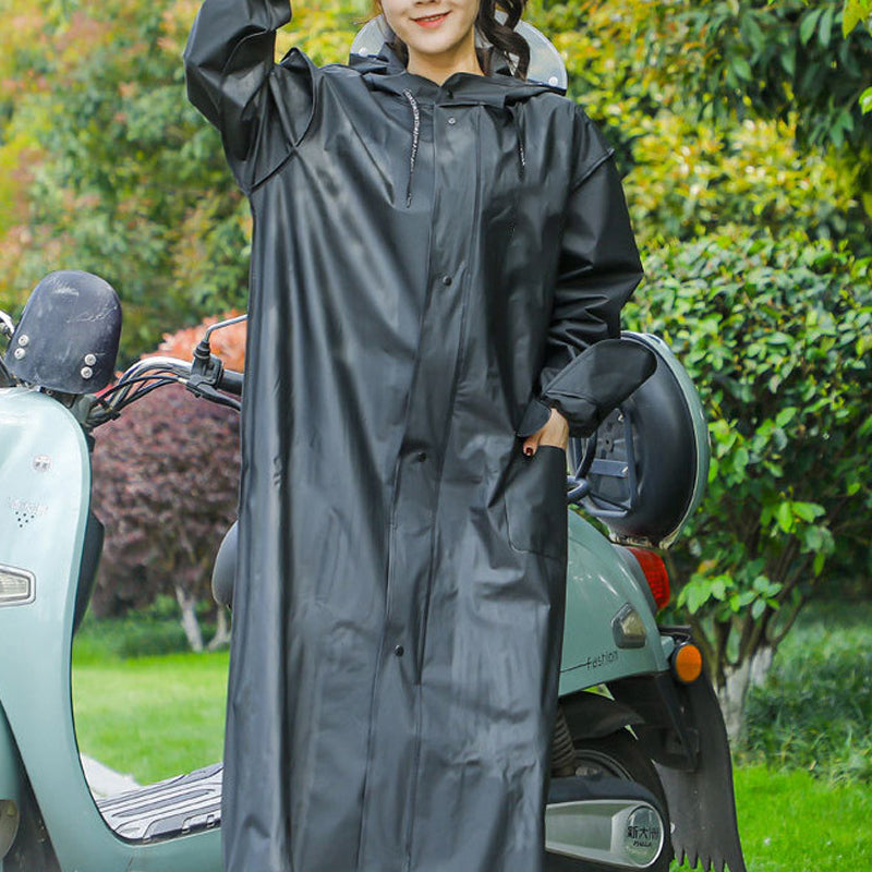 Reusable Hooded Raincoat with Mask for Adults