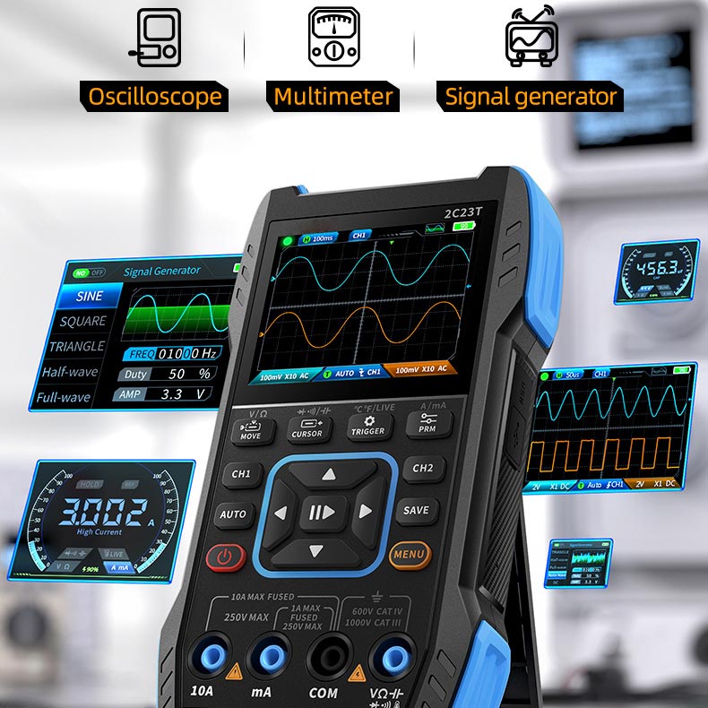 2C23T Digital Oscilloscope Multimeter DDS Generator 3 in 1