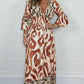 Breathable Fashion V-Neck A-Line Long Dress