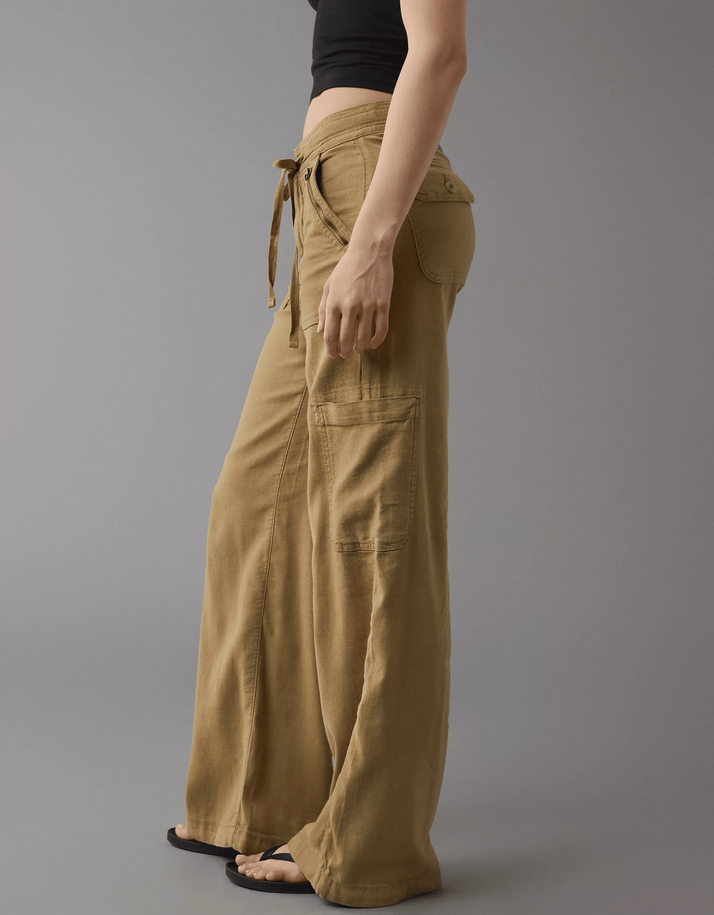 🔥BUY 2 GET 10% OFF💝Linen-Blend Wide-Leg Cargo Pant