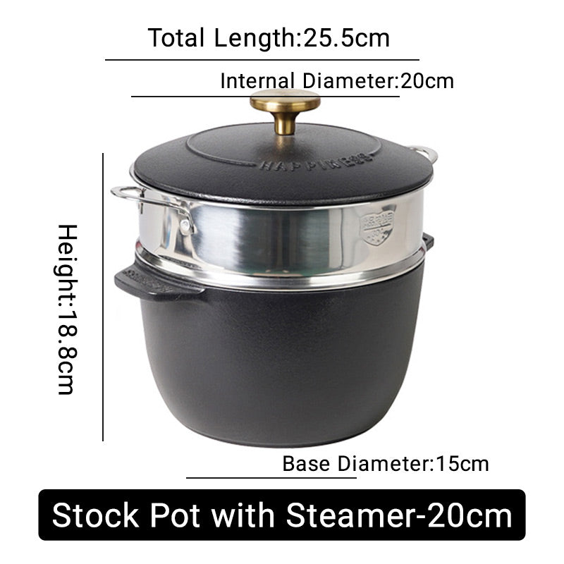 Multi-functional Nonstick Stock Pot with Steamer