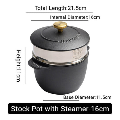 Multi-functional Nonstick Stock Pot with Steamer